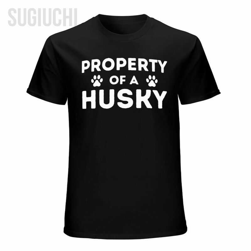Unisex Men Property Of A Siberian Husky Lover Sibe Owner Dog Tshirt Tees T Shirts Women Boys 100% Cotton T-Shirt