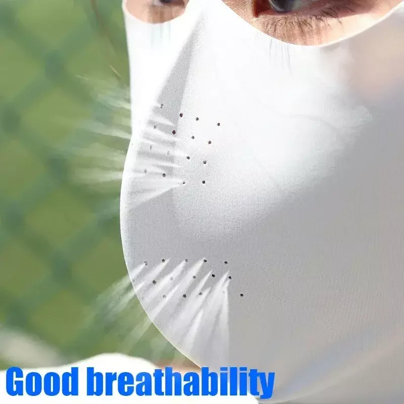 Women Summer UV Protection Neck Scarf Ice Silk Face Mask Cover Outdoor Wrap Cover Sports Cycling Sun Proof Sunscreen Dustproof