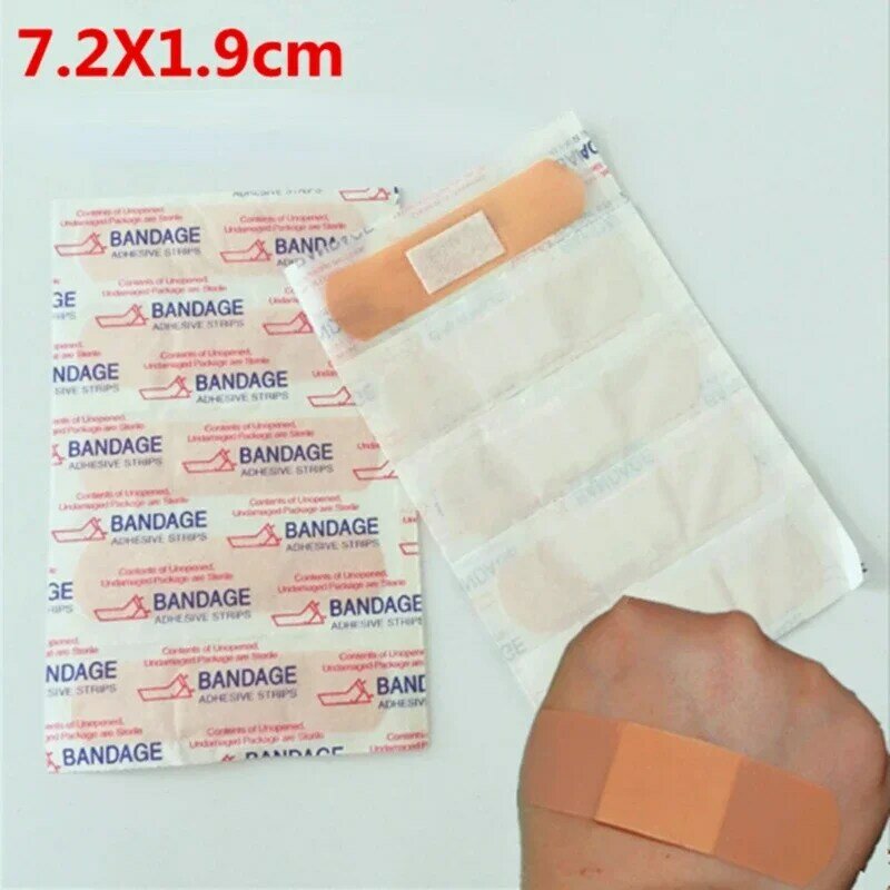 100Pcs/Pack Waterproof Bandages First Aid Medical Anti-Bacteria Wound Plaster Bandage for Children Camping Equipment