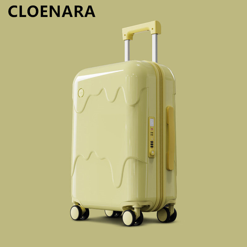 COLENARA sarung koper bisnis wanita, koper Universal 20 "24" 26 inci, kotak kode asrama dengan roda untuk lelaki