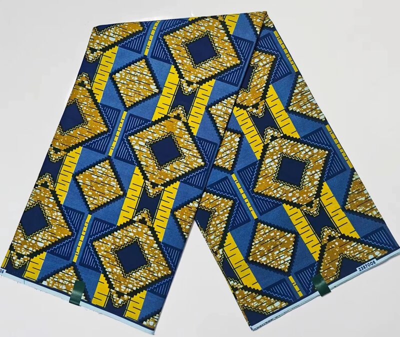 Group tissu batik hollandais africain, tissu en coton imprimé, Ankara averti, haute qualité, robe de Hollande, 6 mètres, TT3, 2024