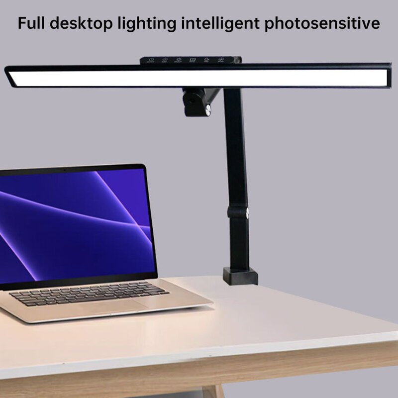 LED Desk Lamp com braçadeira, recarregável, regulável, Eye Caring, Arquiteto Lâmpadas Desk, níveis de brilho, 5 cores