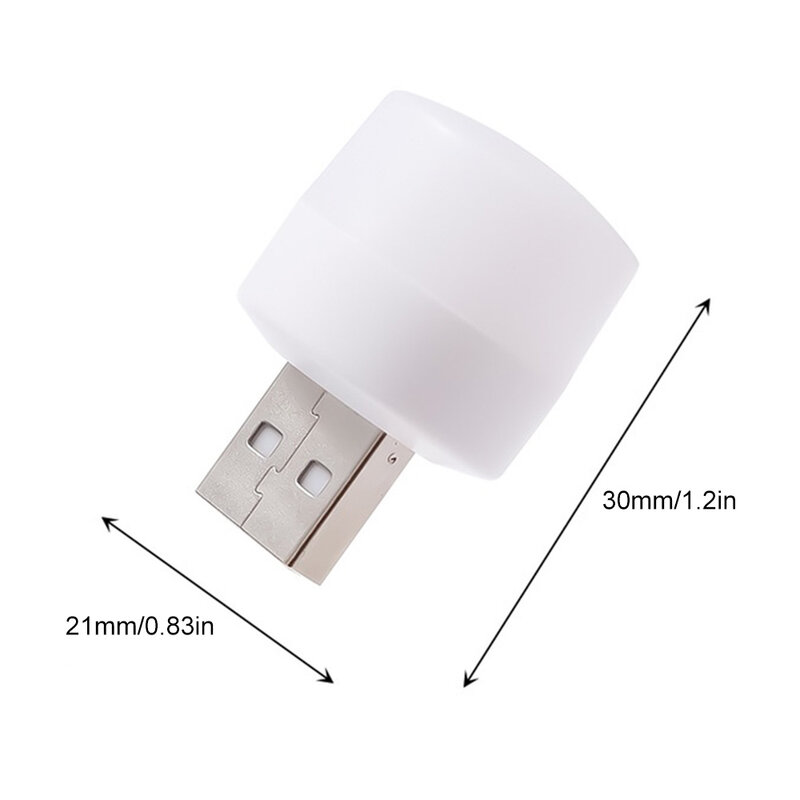 Mini enchufe USB para ordenador, lámpara Led pequeña de noche para lectura, protección ocular, carga de energía Móvil, 1 unidad