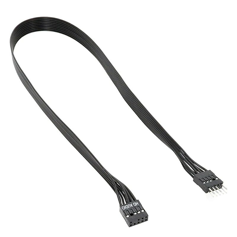 Conversor áudio flexível 9 pinos USB Adaptador conector interno macho 9 pinos para fêmea