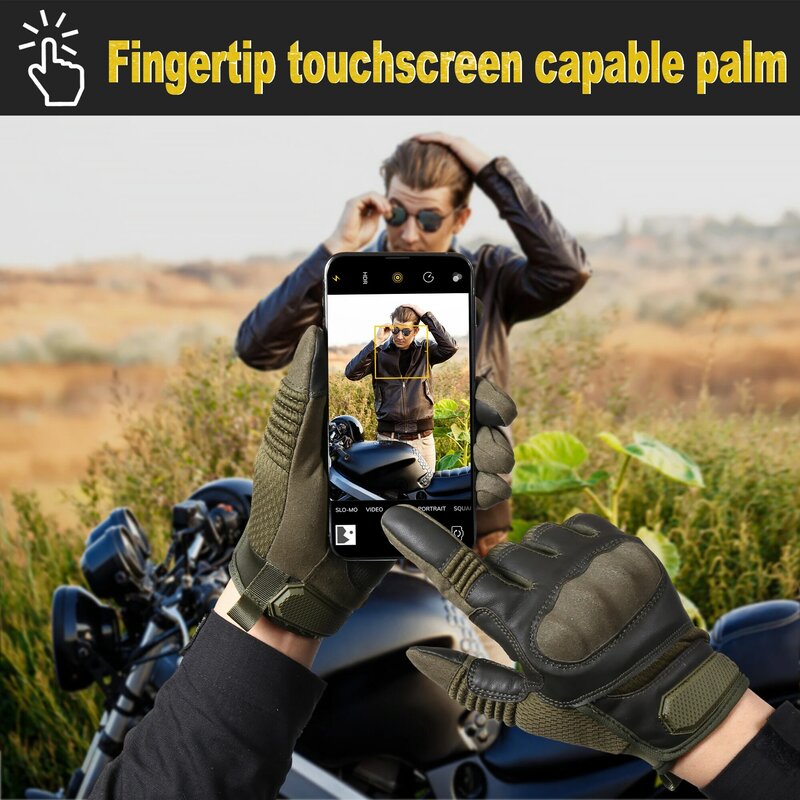Guanti tattici militari a dito pieno Touch Screen Airsoft Combat Paintball Shooting Hard Knuckle Armor Bicycle Driving Glove Men