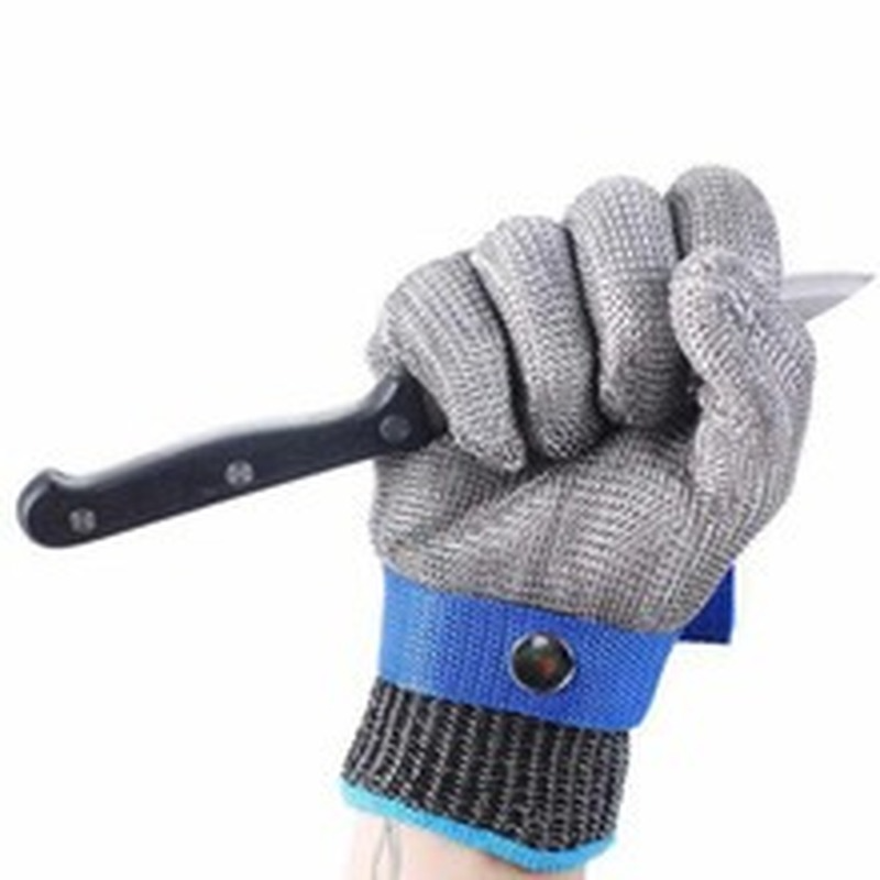 Guanti antitaglio da 1 pezzo guanti antitaglio in rete metallica Anti-taglio antitaglio in acciaio inossidabile