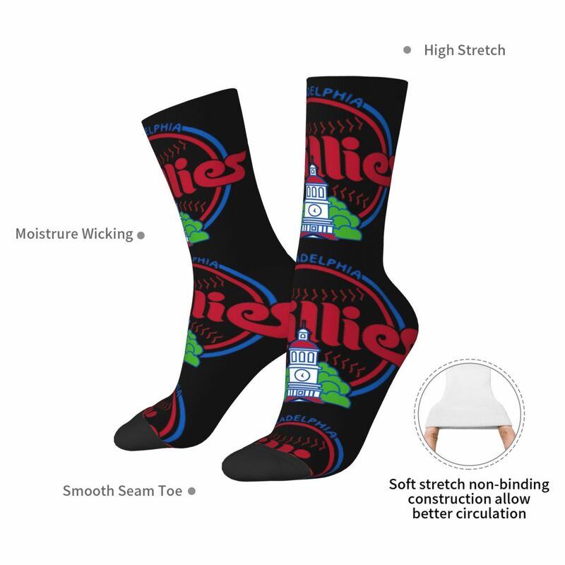 Носки Phillies-City, высококачественные чулки в стиле Харадзюку, всесезонные длинные носки, аксессуары для подарка на день рождения унисекс