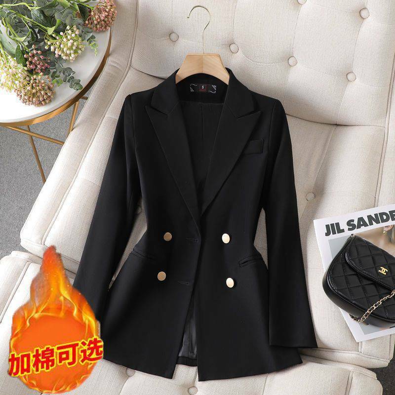 Blazers de negocios para mujer, chaquetas de oficina, Color sólido, elegante, combina con todo, moda informal, Blazer cómodo