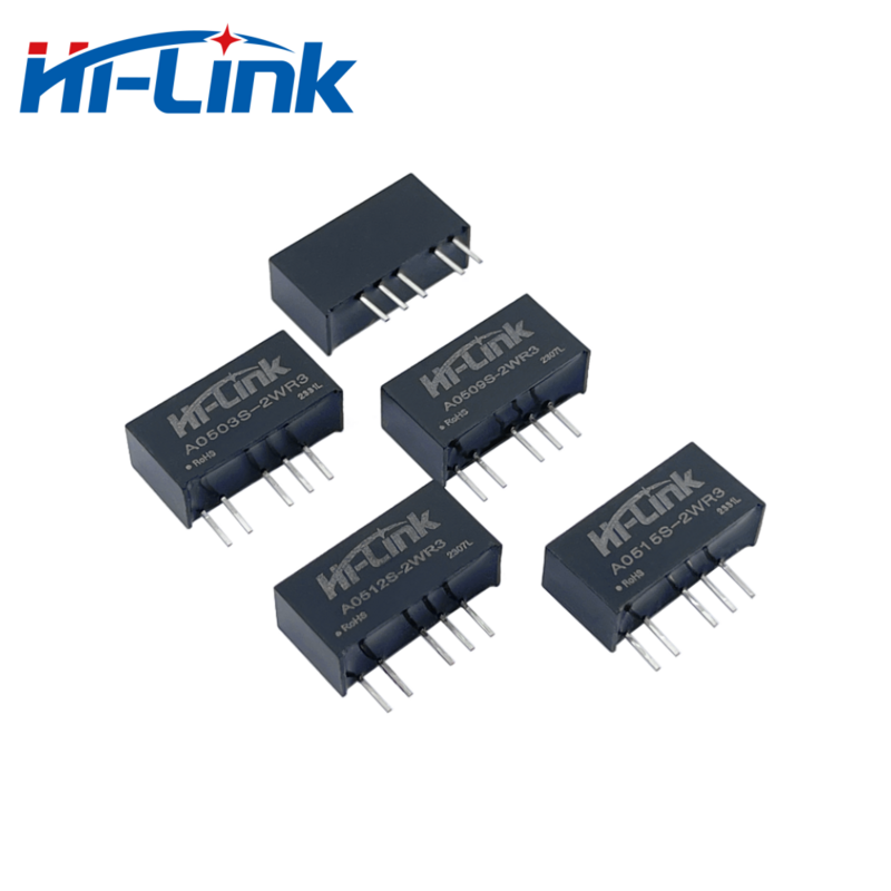 Hilink-módulo de fuente de alimentación aislado de doble salida, convertidor de potencia, DC A0505S-2WR3, A0512S-2WR3, 5V a ± 3,3 V ± 5V ± 9V ± 12V ± 15V, 2W