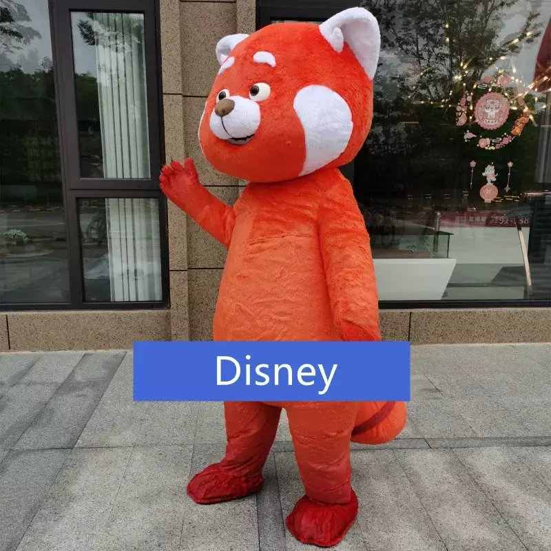 Disfraz de personaje de dibujos animados de Disney Pixar Turning, mascota de oso rojo, disfraz publicitario, vestido de fantasía para fiesta, Carnaval de animales