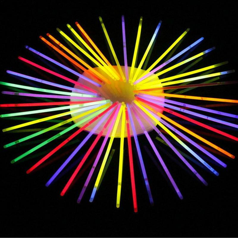 Leuchtstäbe Glüh armbänder Bulk Glow in the Dark mehrfarbige Neon leck freie Glüh ketten Party bevorzugungen für Geburtstag Ostern