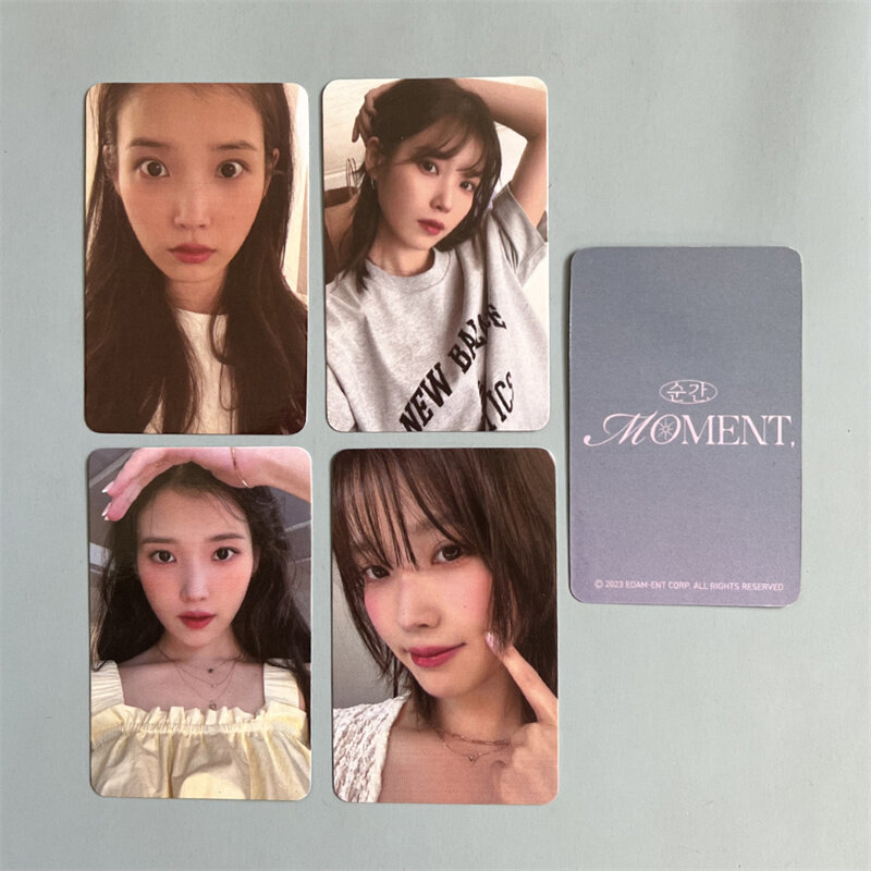 KPOP 4pcs/set IU Debut 15th Anniversary Commemorative Exhibition Album Moment LOMO Card Lee Ji Eun Gift Postcard Photo Card