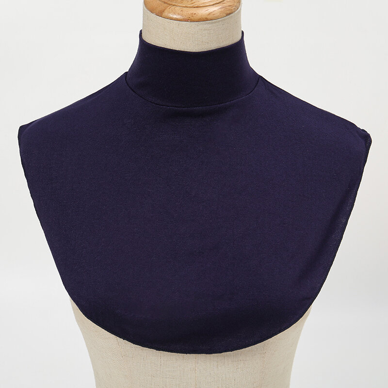 Frauen modalen Roll kragen pullover abnehmbare einfarbige einfache gefälschte Kragen die ganze Saison halb Top Neck Cover weibliche Accessoires