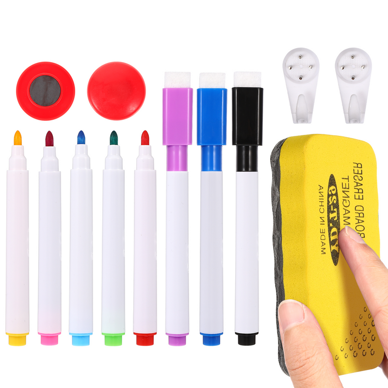 Kit magnético de pizarra blanca para niños, pluma mágica para pintar al agua, Pin, gancho, incluye cucharas