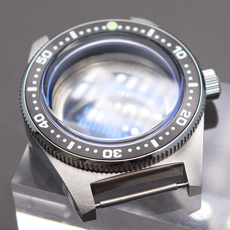 Boîtier de montre de plongée en verre saphir à bulles modifié, alimenté par SeATM MAS, boîtier de montre vintage, mouvement NH34, NH35, NH36/38, 28.5mm, haute qualité, 40mm