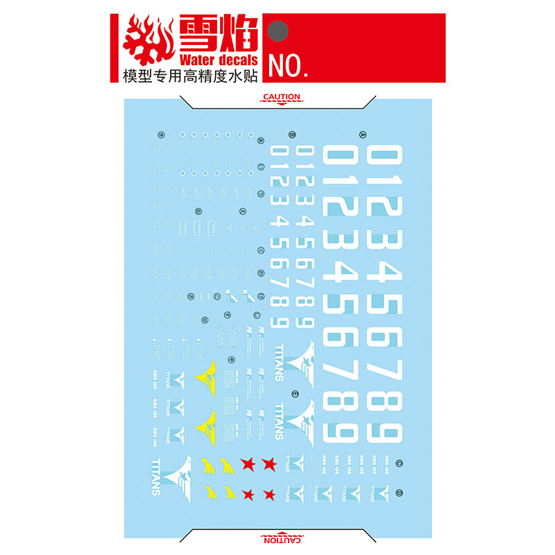 Model Decals Water Slide Decals Tool For 1/100 MG Marasai Fluorescent Sticker Models Toys Accessories