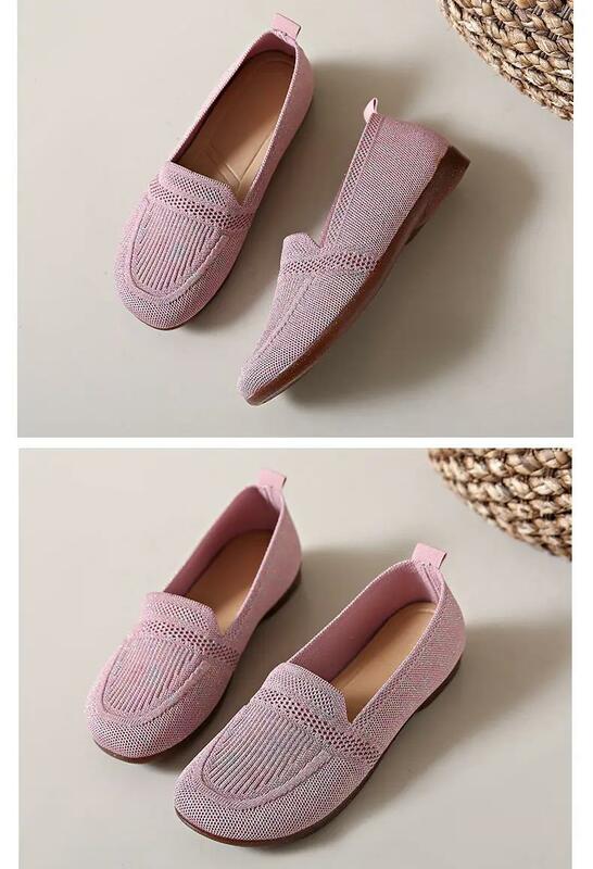 New Woman's Spring Summer Mesh Shallow Casual Shoes Soft Sole Non Slip Breathable Flat Sole Light Mom's Shoes Old Women's Shoes