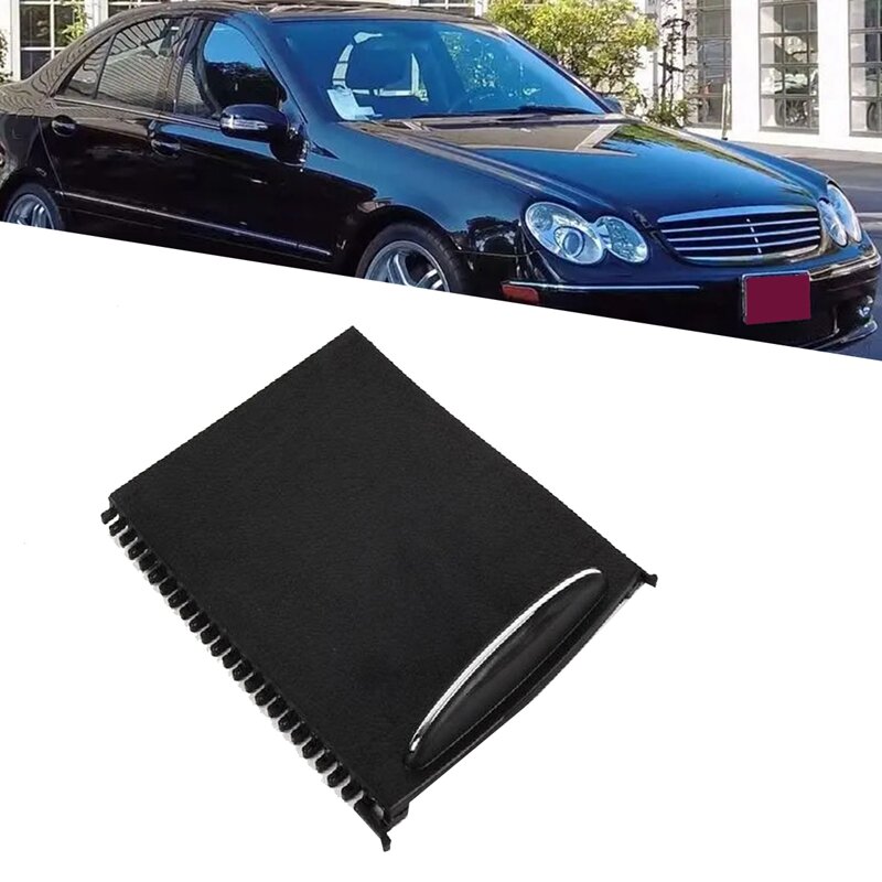 A20368001239051 Black Center Console Cover Roller Blind For Mercedes C-Class W203 2000-2007 Drink Holder Curtain