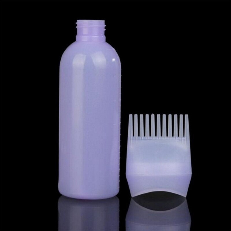 2X botol sampo pencelupan sisir minyak 120ML alat rambut aplikator pewarna rambut sikat botol alat penata pewarna rambut