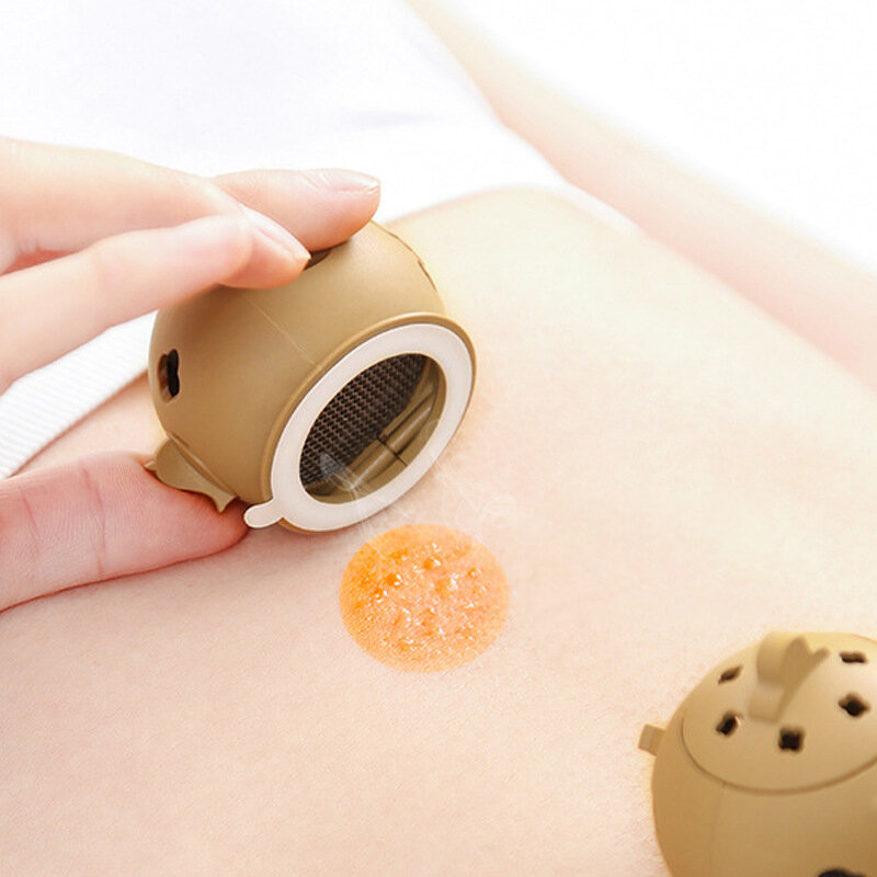 Przenośny masażer termiczny Mini Moxibustion pałeczki moksy palnik bańki terapia ciepłego punktu do masażu opieki zdrowotnej ulga ból