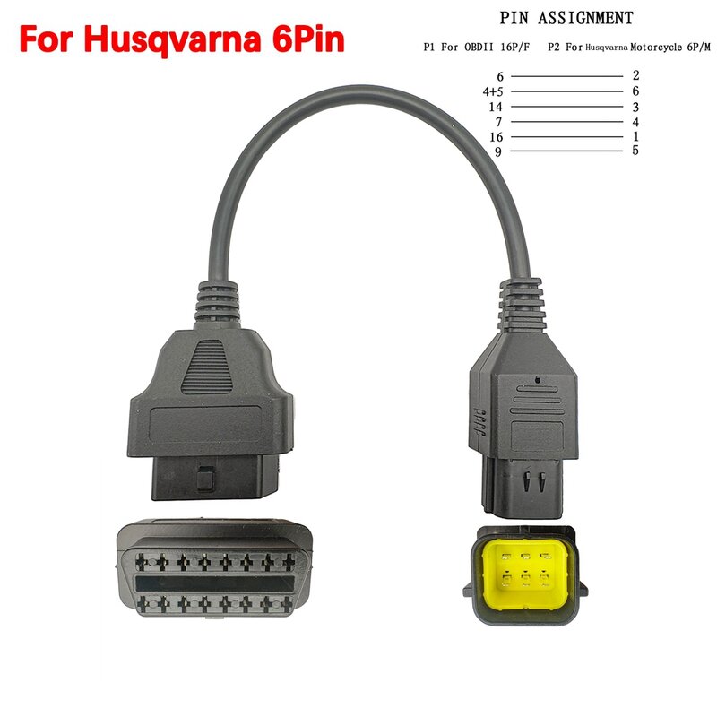 For Harley Husqvarna YAHAMA HONDA SUZUKI Bombardier Motorcycle 6Pin 4Pin OBD2 Adapter Diagnostic Cable Scanner Extension Cable
