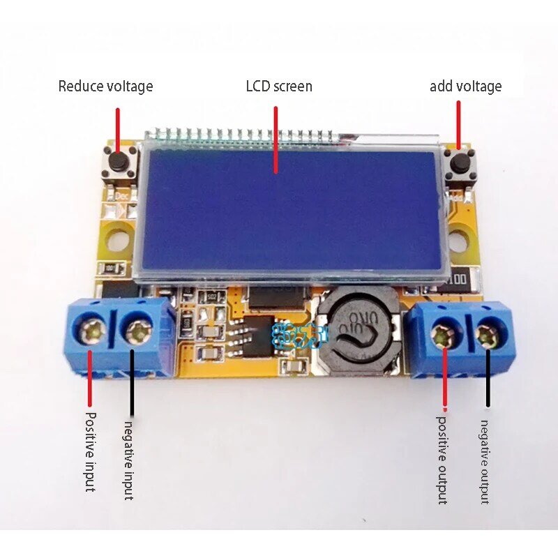 3A DC DC adjustable buck-stabilized CNC power module LCD screen voltage and ammeter dual display