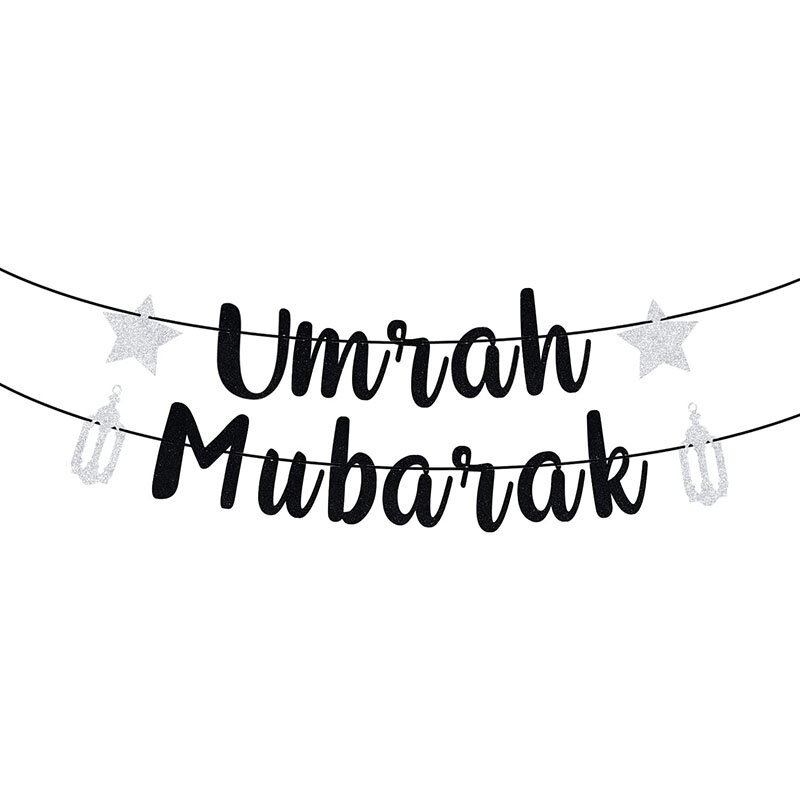 Umrah Mubarak Banner Eid Mubarak баннеры-Декорации для вечеринки Supply