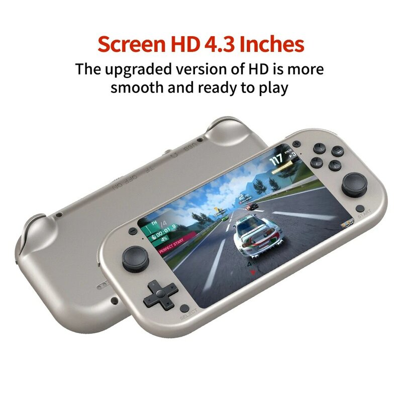 Boyhom เครื่องเล่นวิดีโอแบบพกพาสำหรับ PSP, เครื่องเล่นวิดีโอเกมมือถือแบบ M17ย้อนยุคระบบลินุกซ์โอเพนซอร์สหน้าจอ IPS ขนาด4.3นิ้ว