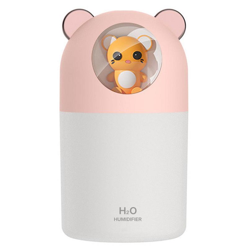 Cute Humidifiers For Bedroom Mini Animal Humidifiers With Night Light Silent Air Humidifier Cute Animal Shape Suitable For Baby
