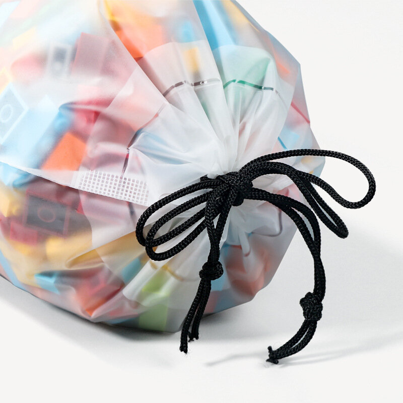 10 pz/set borsa con coulisse smerigliata in PE impermeabile per scarpe da viaggio custodia per articoli vari cosmetici giocattoli per bambini Lingerie organizzare borse