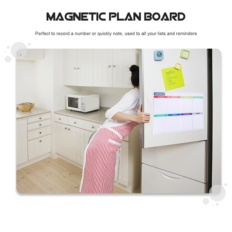 Магнитная белая доска для холодильника, ежемесячная доска для холодильника