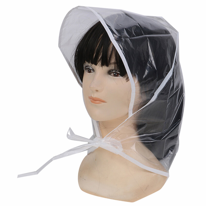 Topi Pelindung Hujan Plastik Uniseks Pria Wanita Kreatif Topi Pelindung Rambut Tahan Angin Tahan Air Memancing Hiking Anak-anak Dapat Dilipat