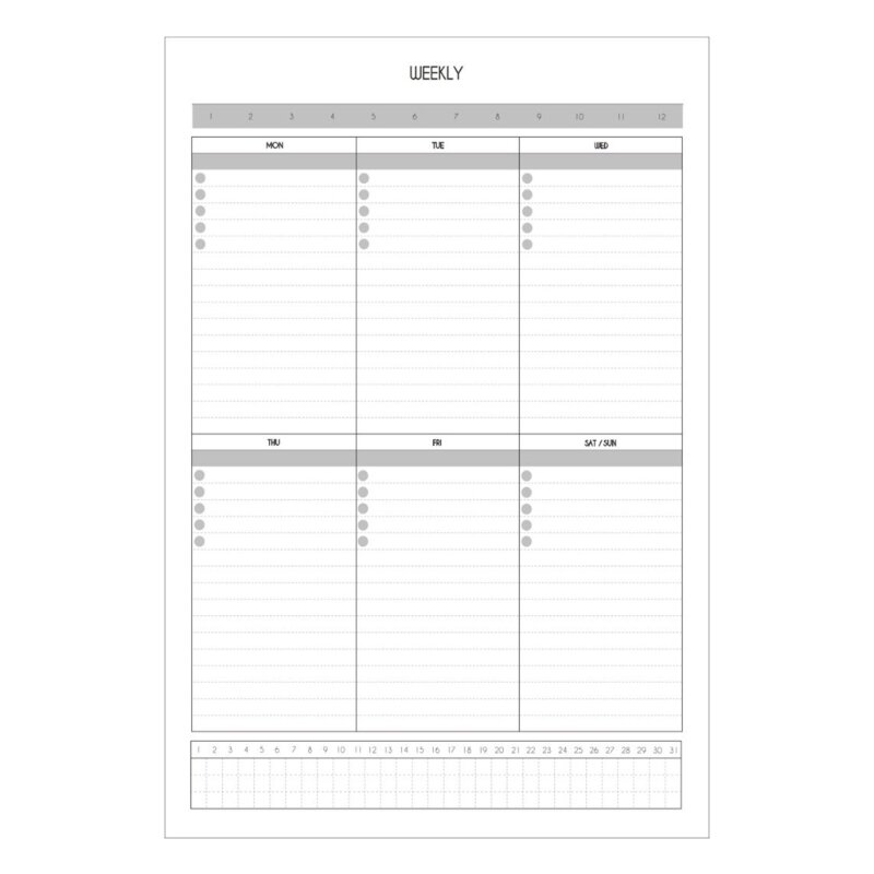 68TA Kantor Desktop Planner Daily Planner Notepad Bulanan & Harian Notepad dengan Nyaman Tear-Off Sheets Daily Planner Pads