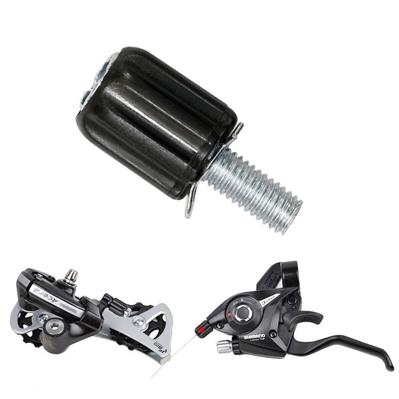 Ajustador de barril de Cable de bicicleta, tornillo M5, tubo descendente roscado, PERNO DE desviador de acero + ABS, piezas de repuesto de 26x12mm