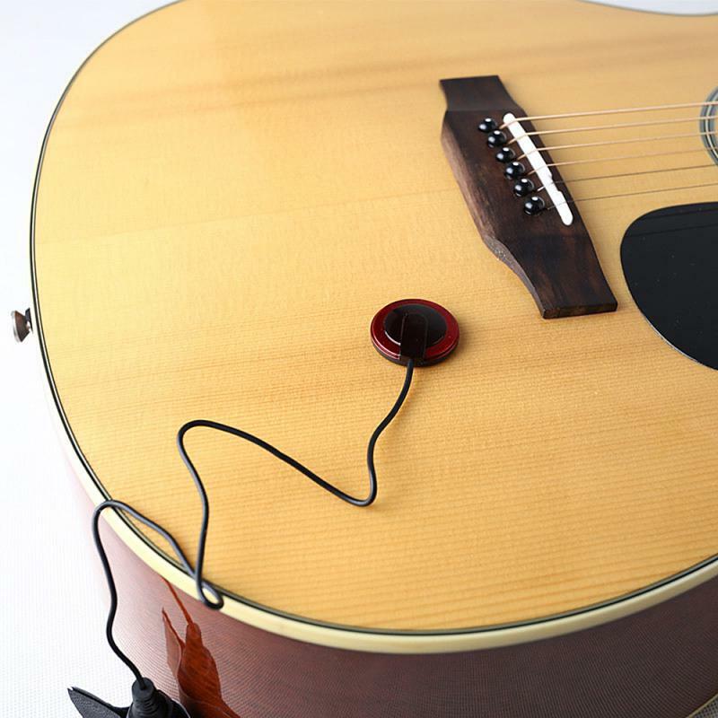 Pastilla de guitarra portátil de 1 piezas, micrófono de contacto piezoeléctrico profesional, fácil de instalar para violín, accesorios de guitarra Ukulel