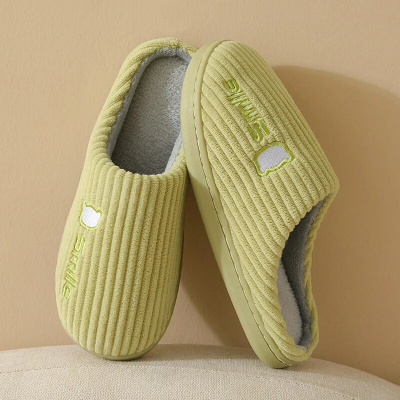 Zapatillas de algodón para hombre y mujer, zapatos de suela interior, cálidos, Otoño e Invierno