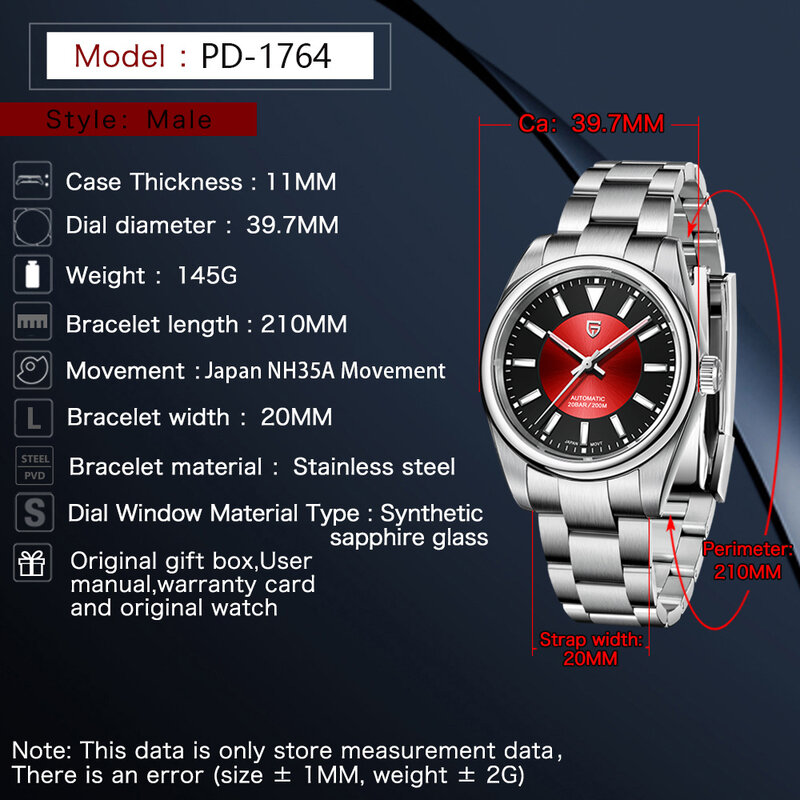 2023 New PAGANI DESIGN NH35 Rising Sun Dial Men Automatic Mechanical Watches 39MM Classic Luxury Sport AR Coarting reloj hombre