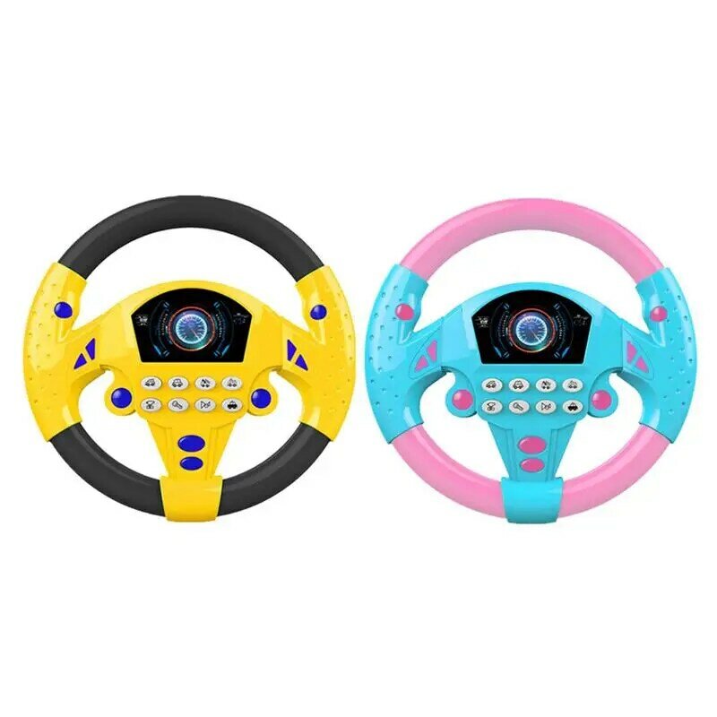Kids Electric Steering Wheel Toy Funny Simulation Car Driving Toy With Sound And Light Musical Early Educational Gift for Kids
