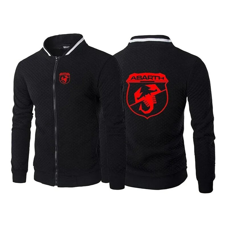 2024 New Men Abarth Printing Comfortable Casual Fashion Simple Spring Autumn Hot Sale Six-color Zipper Round Neck Coat