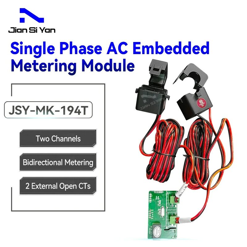Transformador de corriente bidireccional, medidor de energía PCBA, JSY-MK-194T, CT abierto de dos vías
