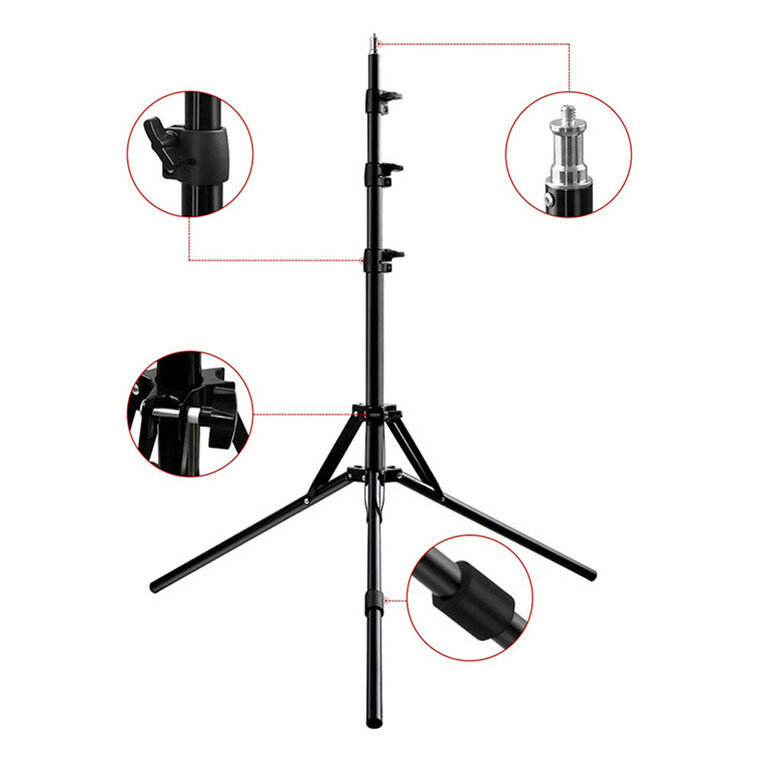 RD New arrival 6 tube super Eyes Star led video studio photography fill light with tripod TL-1200S