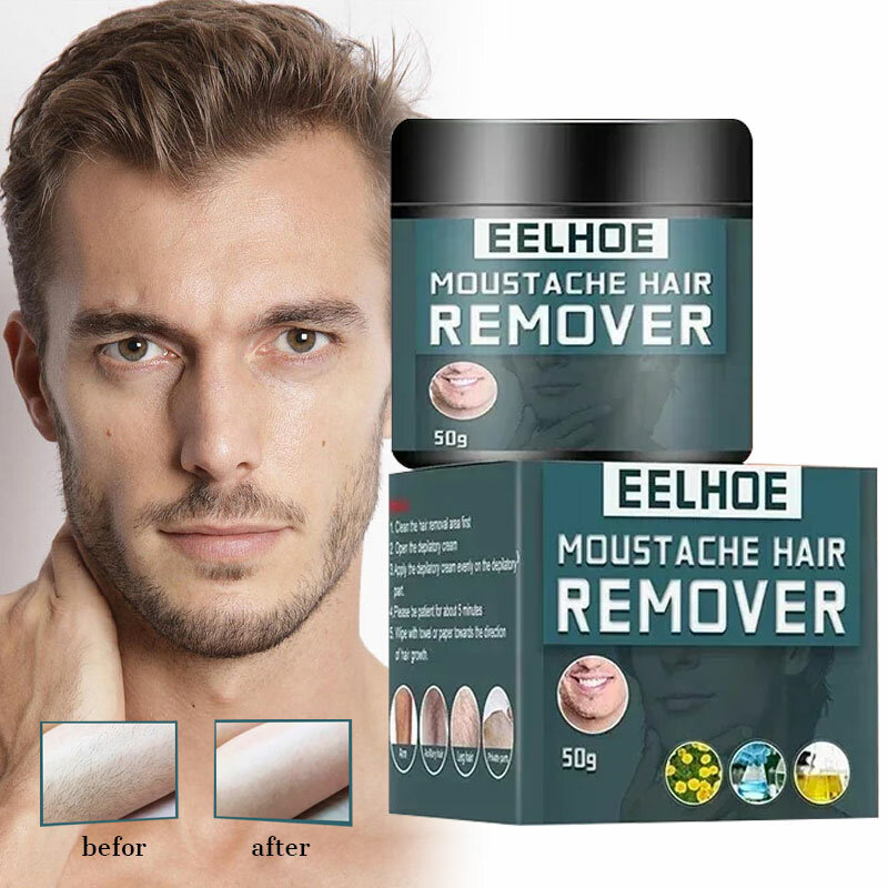 Men Hair Remover Cream Inhibition Hair Growth Eliminate Beard Armpit Chest Private Parts Gently Depilatory Painless Remover
