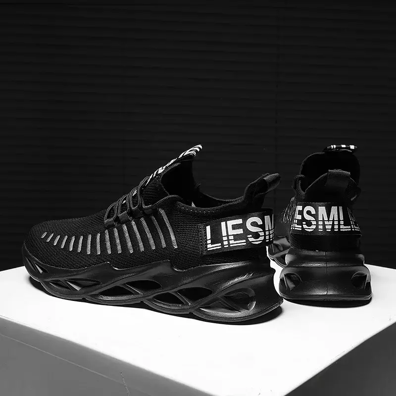 Sepatu lari Sneakers pria sepatu atletik luar ruangan sejuk untuk Fitness Jogging Gym Mesh bertali ukuran Plus 12