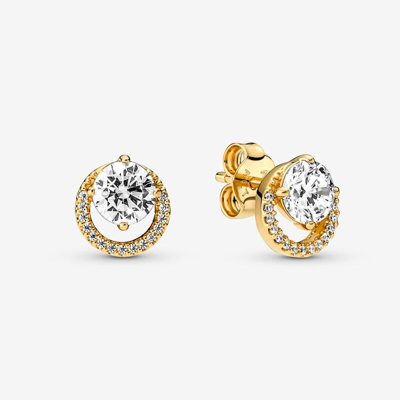 New 925 Sterling Silver Luxury Family Always Encircled Hoop Earrings For Women Sparkling Halo Heart Hoop Earrings DIY Jewelry
