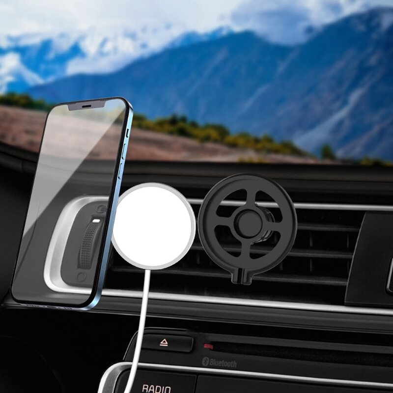 Вращение на 360° Зарядное устройство для телефона Подставка для вентиляционного отверстия Автомобильное крепление для зарядного