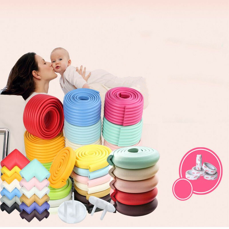 2M baby safety protection table corner edge anti-collision strip Furniture corner protection thickened foam anti-collision strip
