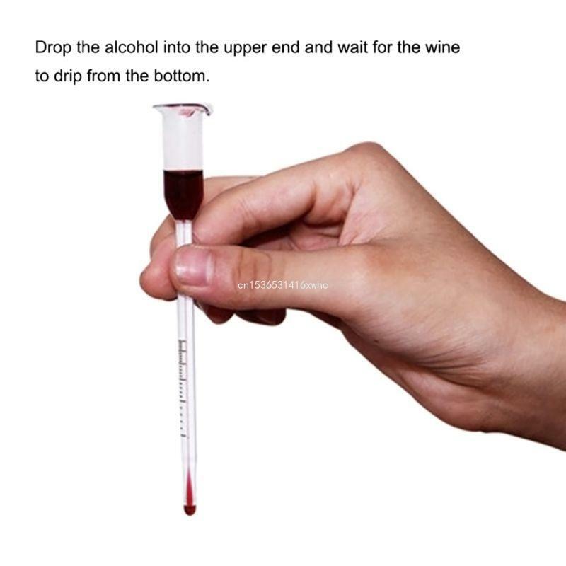 Dropship 13cm szklany termometr do wina przyrząd do produkcji wina miernik poziomu alkoholu 0-25 stopni
