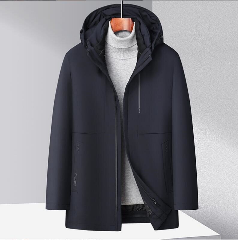 2023 winter new style Men's hooded down jacket Fashionable removable lining down jacket for men detachable hat