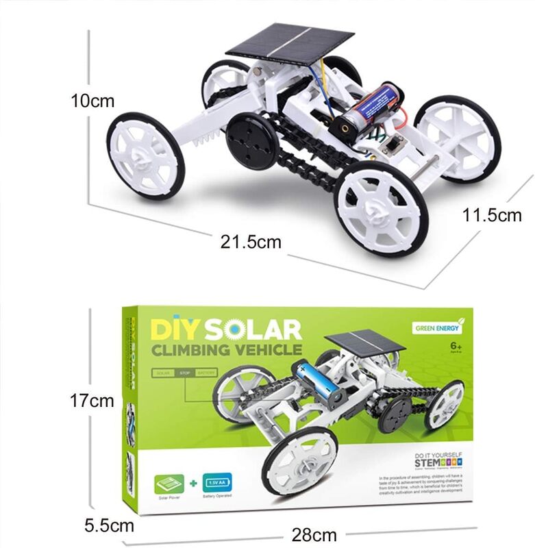 Kit de robot solaire bricolage, jouets STEM dos, modèle de voiture d'escalade solaire, kit assemblé, technologie scientifique, cadeau de la journée des enfants, 2 modes