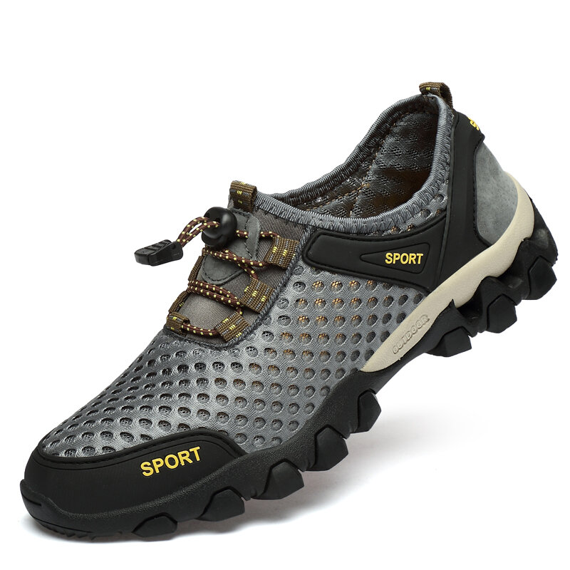 Zapatillas de deporte de superficie de malla transpirable para hombre, tenis de suela suave, caminar, talla grande 46, primavera y verano